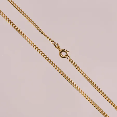 Kedja pansar, 50cm, bredd:2mm, 18K 8,5g.