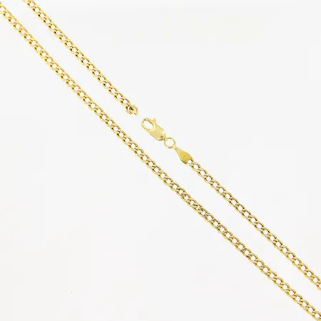 Kedja, Pansar, 50,5cm, bredd 2,5mm, ihålig, saknar lås ögla, 18K. Vikt: 6 g