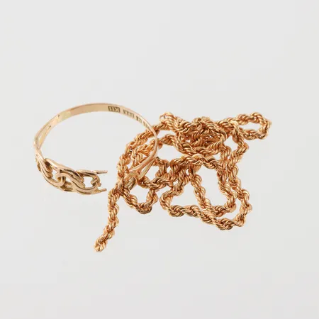 Trasigt guld, 18k. Vikt: 2,8 g