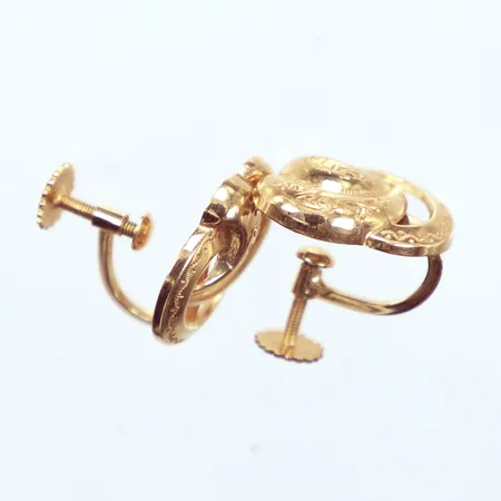 Ett par skruvörhängen, 1,5cm, 18k  Vikt: 2,2 g
