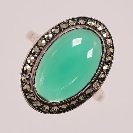 Ring, Ø17, skev, 830/1000 Silver 4,5g.