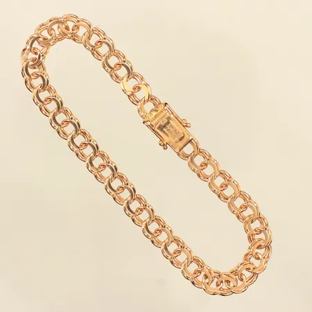 Armband Bismarck, längd 19,5cm, bredd 6,5mm, Jo-Ans Guld AB Köping, 18K  Vikt: 14,8 g