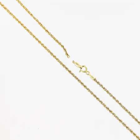 Kedja, Cordell, 46cm, bredd 2mm, ihålig, ludd, defekt, 14K.   Vikt: 2,1 g