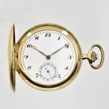Fickur savonette, 14K, okänt märke, boett Ø51 mm, manuell, boettnr 769094, verknr 6C2146, innerboett i metall, gravyr insida samt utsida, fungerade vid testtillfället, bruttovikt 92,7g.