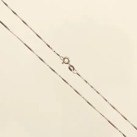 Kedja Venezia längd 38cm, bredd ca 1mm, vitguld, 18K Vikt: 2,5 g
