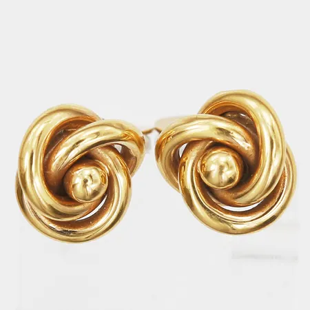 Ett par manschettknappar, Ø14mm, Ceson Guldvaru AB år 1962, 18K guld. Vikt: 9,6 g