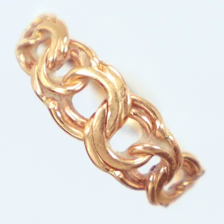 Ring Bismarck, Ø17¾, bredd 6,5mm, Guldfynd, ojämn skena, 18K Vikt: 1,6 g