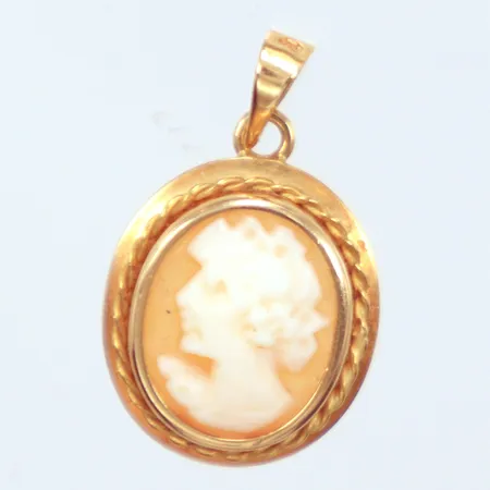 Hänge Came, 2cm,  18k  Vikt: 1,1 g