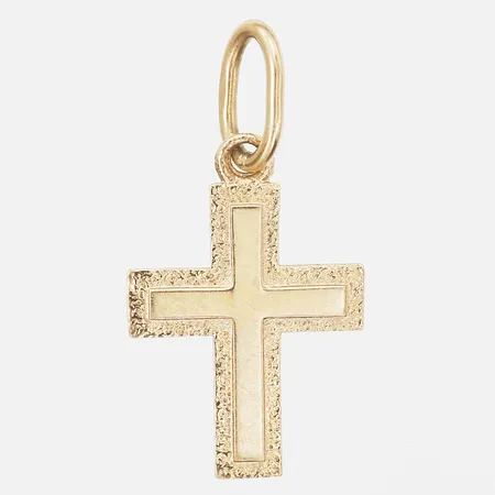 Hänge i form av ett kors, höjd 18mm, bredd 10mm, 18K guld Vikt: 0,6 g