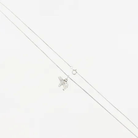 Kedja Pansar, 46,5cm, bredd 1mm, Hänge 15,15mm, isbjörn, silver  830, 925/1000 Vikt: 4,3 g
