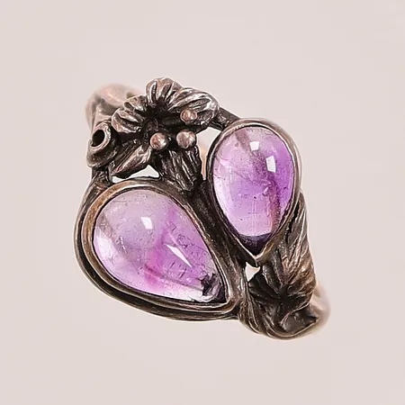 Ring, Ø17¼, ametister, 925/1000 Silver 4g.