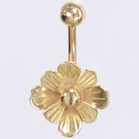 Navelpiercing, blomma, 24mm, 18K Vikt: 3,3 g