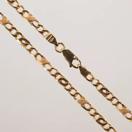Halskedja, längd 45cm, bredd 4mm, 18K Vikt: 17,7 g