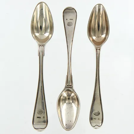 3 teskedar, ca 14cm, GH, 830/1000 Silver Vikt: 58,5 g