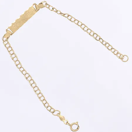 Armband, 14,5cm, bredd 4mm, gravyr, 18K Vikt: 1,5 g