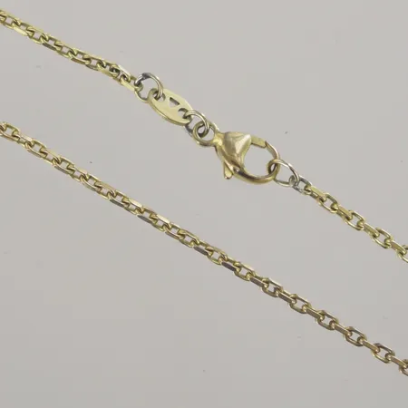 Halskedja, längd 46,5 cm, bredd 1,5 mm, 8K Vikt: 3,4 g