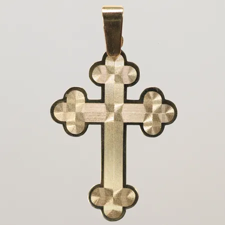 Hänge kors, 50x30mm, 14K Vikt: 3,1 g