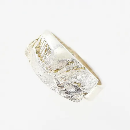 Ring stl 18½ reglerbar, bredd 5-10mm, MJH, silver 925/1000. Vikt: 5,5 g
