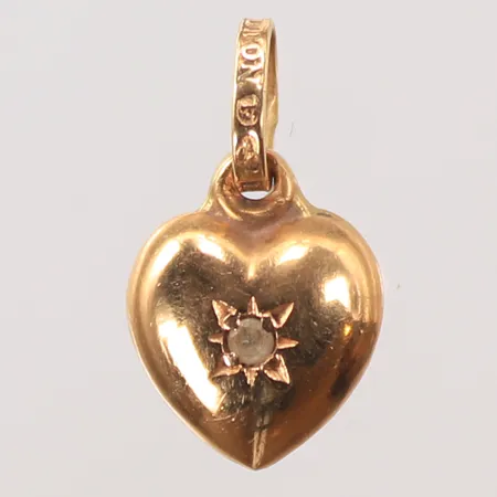 Hänge, hjärta, 12x6mm, 18K Vikt: 1 g