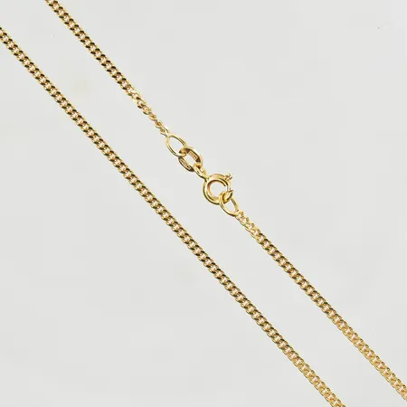 Kedja Pansar, längd 42 cm, bredd 1 mm, 18K. Vikt: 4,8 g