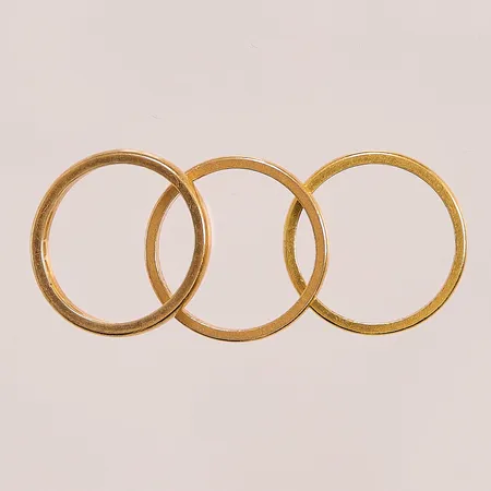 3 Ringar, gravyr, 23K 10,2g.
