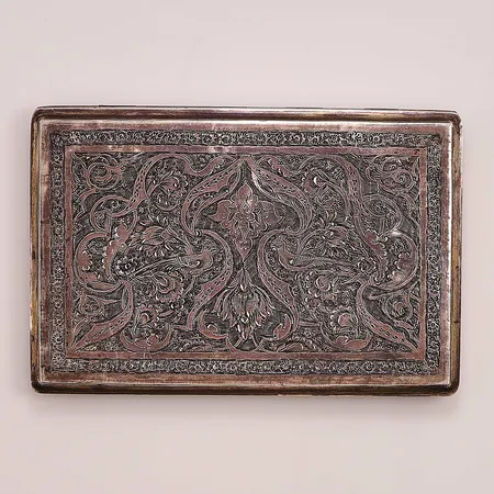 Cigarettetui, 12x8cm, persiska silverstämplar, 800/1000 Silver 177,4g.