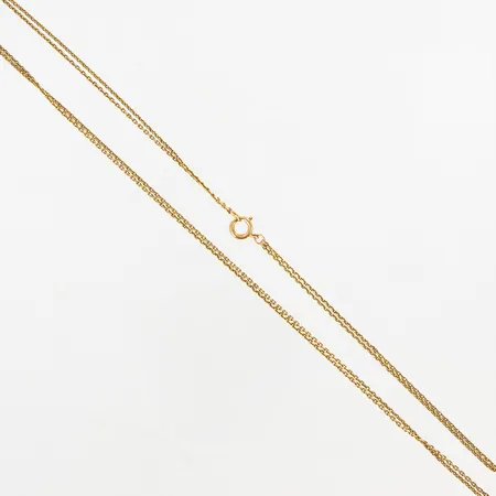 Kedja ankar dubbel, 43cm, bredd 1mm x2, 18K Vikt: 5,7 g