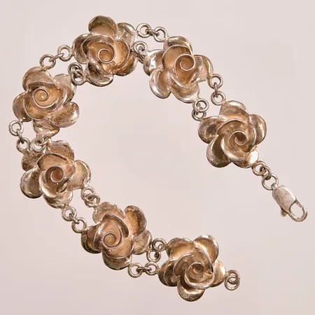 Armband "rosor", 21cm, bredd:19mm, 925/1000 Silver 35,9g.