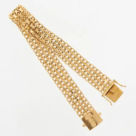 Armband X-länk, 19cm, bredd 11mm, 18K Vikt: 21,2 g