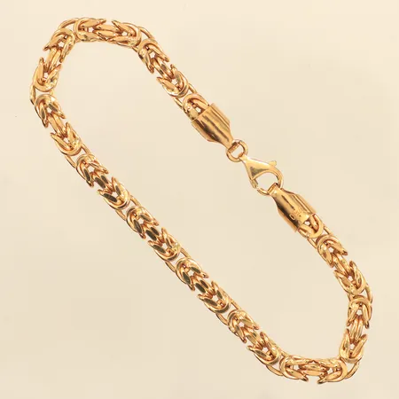 Armband Kejsarlänk, längd 19,5cm, bredd 4,7mm, ihåligt, 18K  Vikt: 13 g