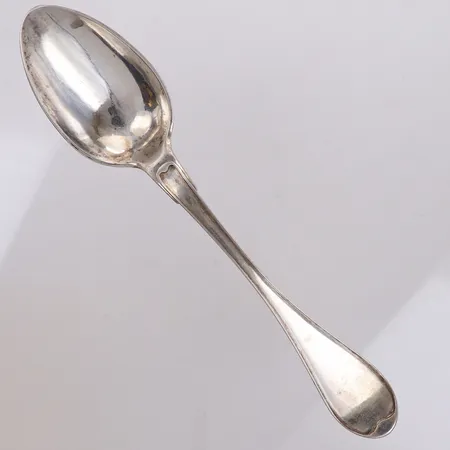 Sked, längd 21,5cm, otydlig tillverkare, år 1799, monogram, 830/1000 silver Vikt: 73 g
