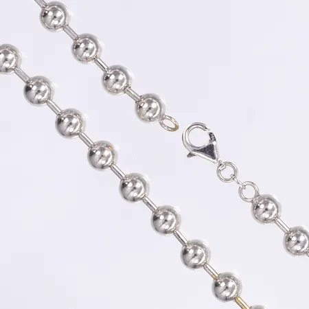 Halskedja kullänk, 70cm, bredd 1-6mm, vitguld 18K Vikt: 41,7 g