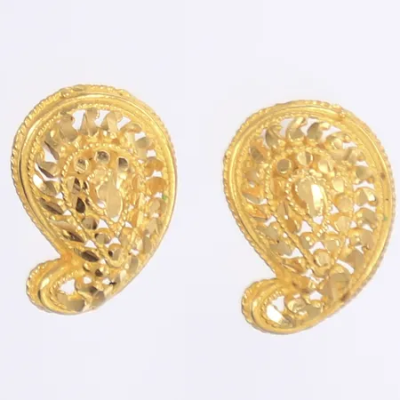 Ett par örhängen, 15x10mm, 21K Vikt: 3,5 g