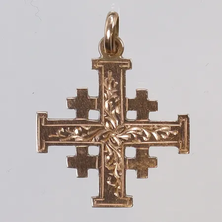 Hänge, 25x20mm inklusive hängöglan, ostämpad, 14K  Vikt: 1,6 g
