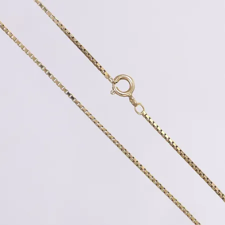Halskedja Venezia, 52cm, bredd 1,5mm, defekt/bucklig, 18K Vikt: 6,9 g