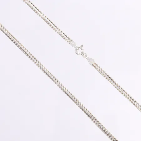 Halskedja, 45cm, bredd 3mm, silver 925/1000 Vikt: 8,6 g