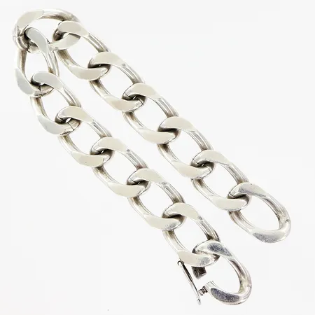 Armband Pansar, 19,5cm, bredd 12mm, svensk importstämpel, silver 830/1000. Vikt: 44,2 g