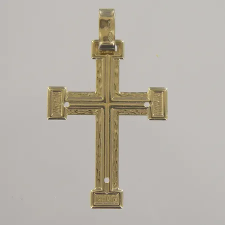 Kors, längd 5 cm, bredd 3 cm, 18K Vikt: 5,9 g