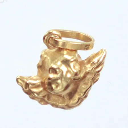 Hänge ängel, längd 12,7mm, bredd 9,9mm, 18K  Vikt: 0,4 g