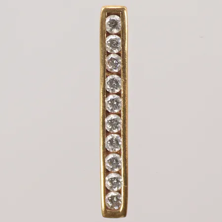 Hänge med vita stenar, 22x2mm, 18K Vikt: 1,1 g