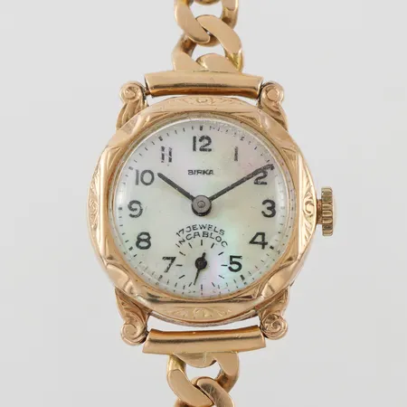Damur 14k med band 18k, fungerar ej, totalvikt 21.3 gram.
