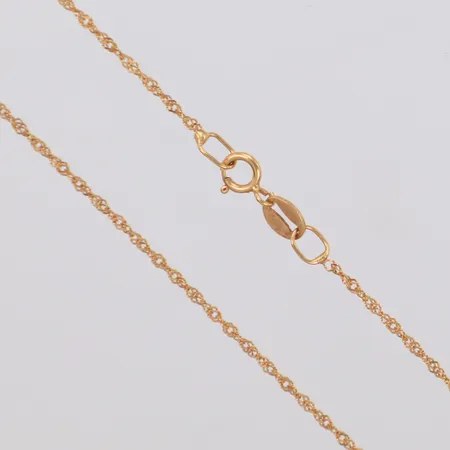 Kedja, Singapore, 42cm, bredd: 1,3mm, 18K Vikt: 1,2 g