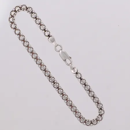 Armband, x-länk, 19cm, bredd: 4mm, 925/1000 silver Vikt: 4,7 g