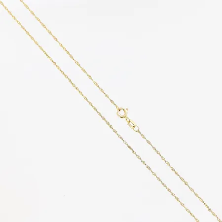 Kedja Singapore, 42,5cm, bredd 1mm, 18K Vikt: 1,3 g