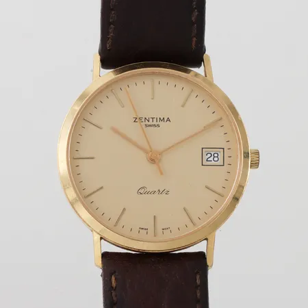 Herrur Zentima, fungerar men ej testad, diameter 33.1 mm, 18k.