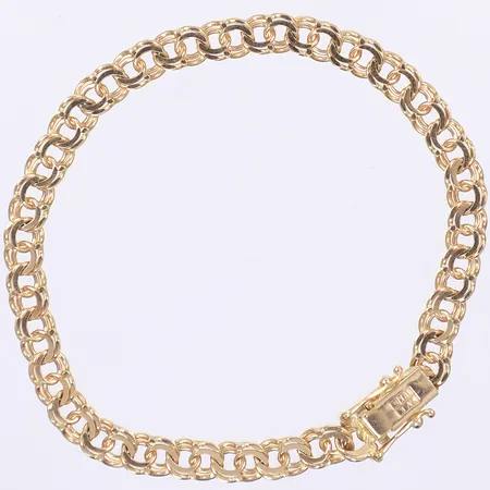 Armband, Bismarck, längd 18cm, bredd 5mm, 18K Vikt: 9,8 g