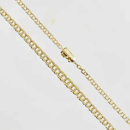 Collier Bismarck, doserad, längd 46 cm, bredd 3-5 mm, 18K. Vikt: 10,1 g