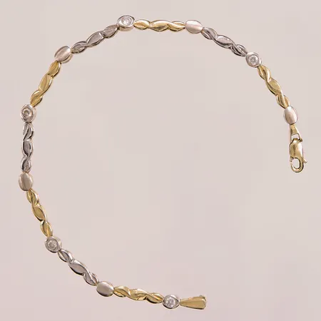 Armband, 17,5cm, bredd:3,5mm, 14K 8,3g.