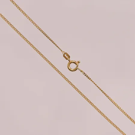 Kedja, 42cm, bredd:1mm, 18K 2,6g.