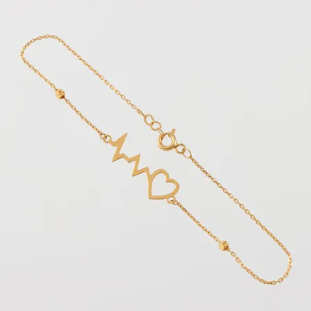 Armband, längd ca 19 cm, bredd 0.6-8.1 mm, 21k. Vikt: 1,3 g